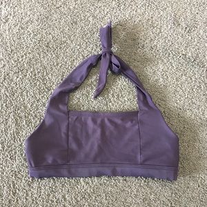 Navy Halter Swim Bikini Top